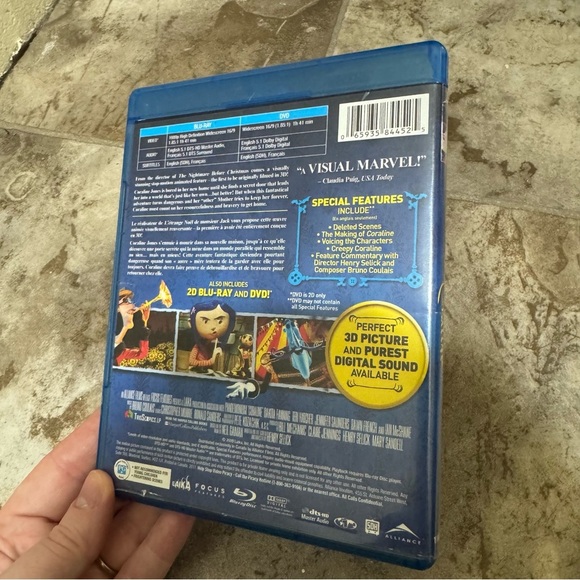 Coraline Movie 3D Blue Ray DVD Animation Tim Burton Film Collectable Movie Kids - Picture 5 of 12